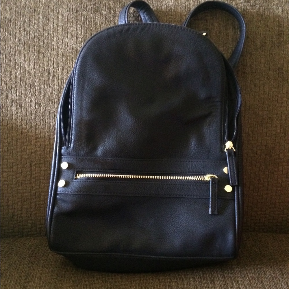 Small faux leather backpack